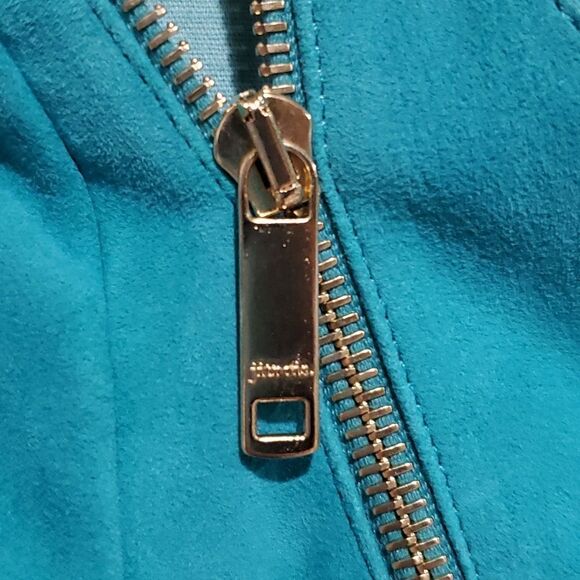 Jean Claude Jitrois Genuine Suede Dress in Teal Size XS - Picture 5 of 17